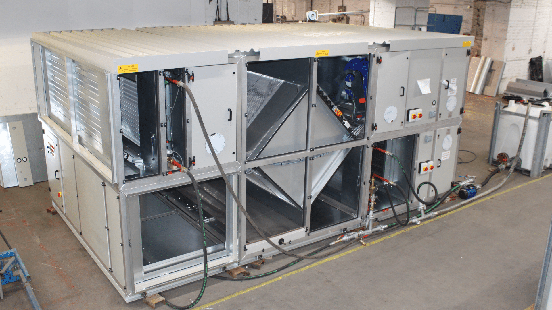 a Bespoke AHU being tested by Mansfield Pollard