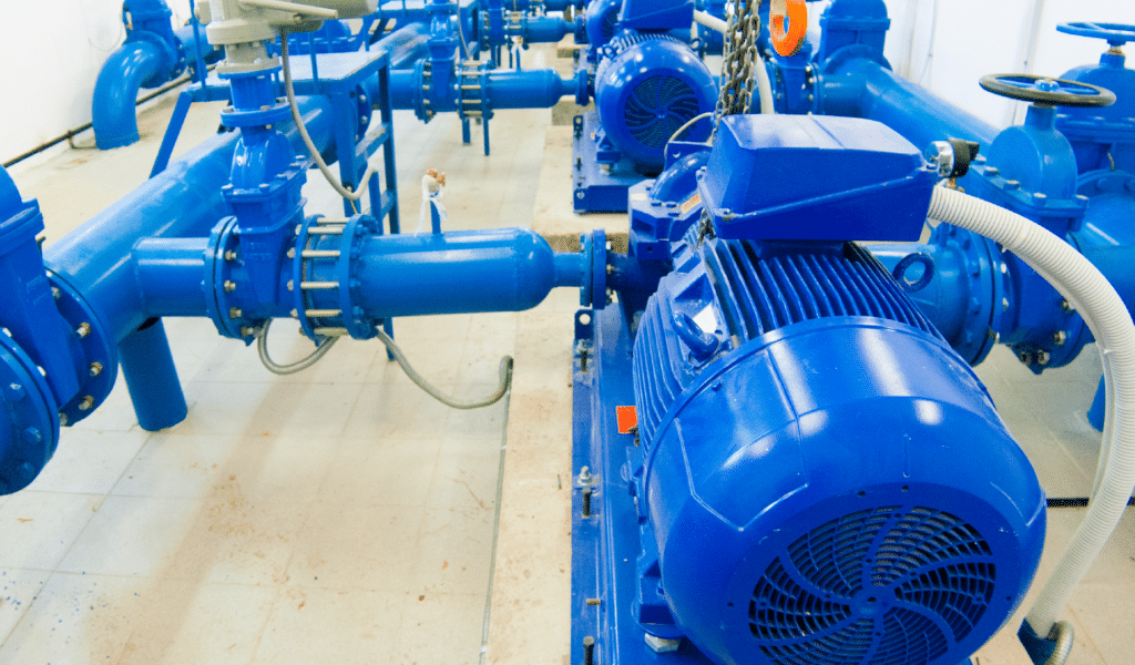 blue water pump : Air Handling Units with water protection